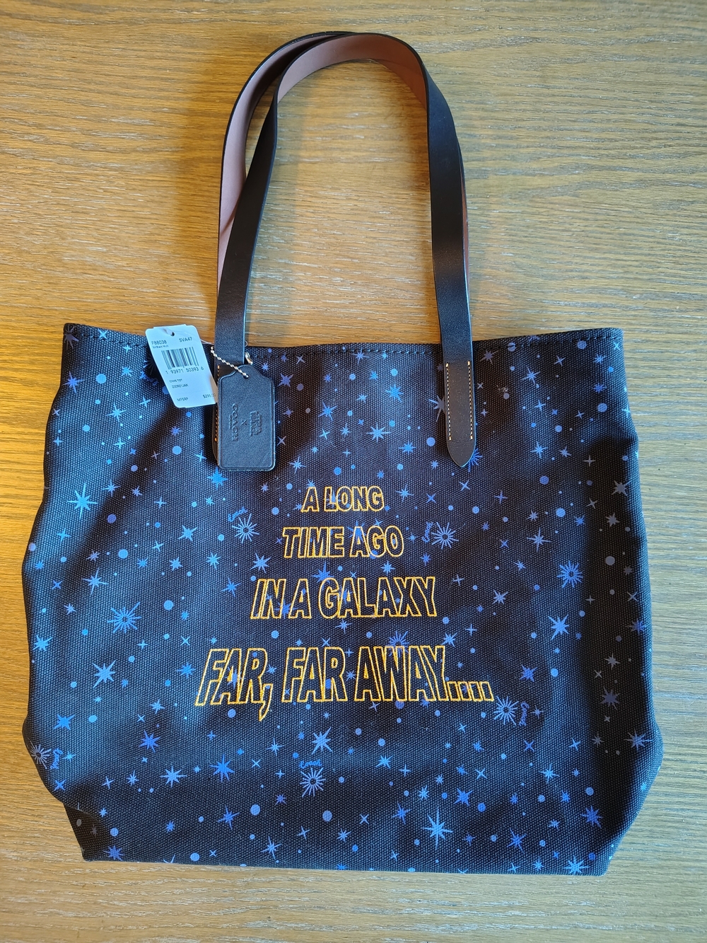 Coach x Star Wars Limited Edition Starry Scroll Canvas Tote Bag F88038